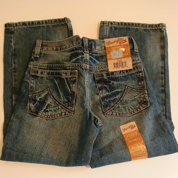 Kids Young Adult Boys Wrangler 20X Extreme Relaxed Straight Leg Jeans NWT 10 REG - Picture 2 of 6